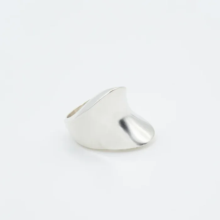 Smooth Sterling Silver Saddle Ring