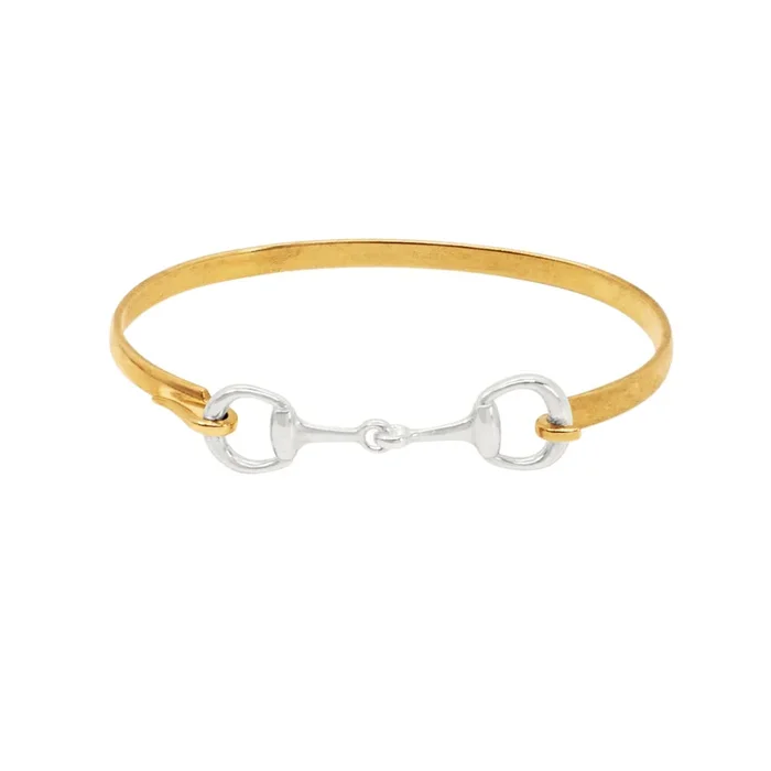 Snaffle Bit Bracelet in Bronze & Silver
