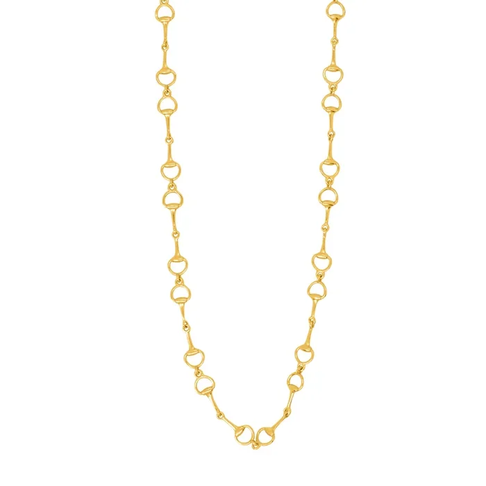 Snaffle Bit Chain Necklace in Gold