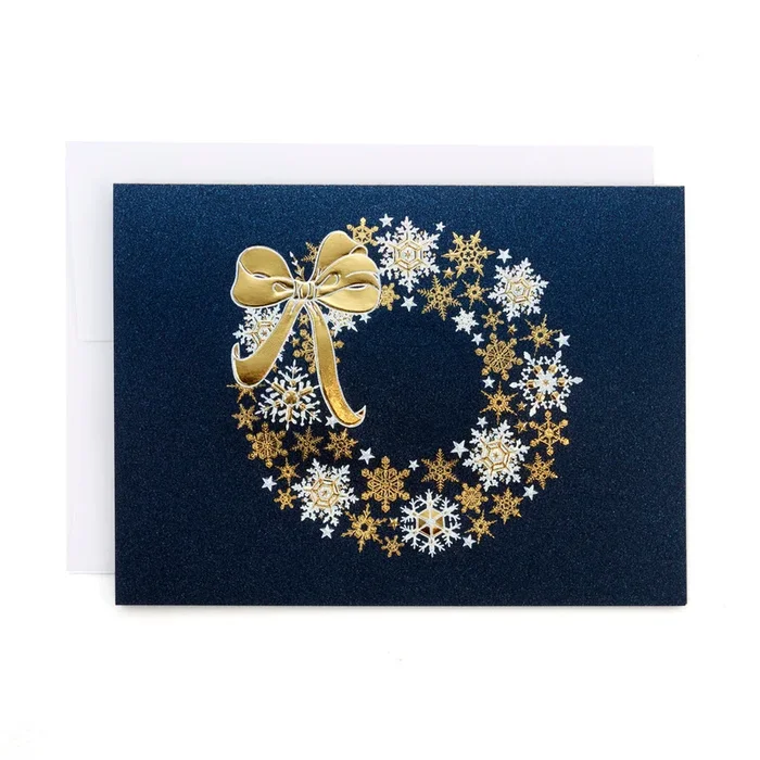 Snowflake Wreath Note Cards, Set of 8