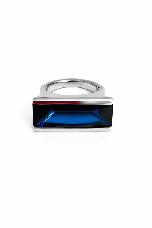 SO INSOMNIGHT Side Crystal Ring