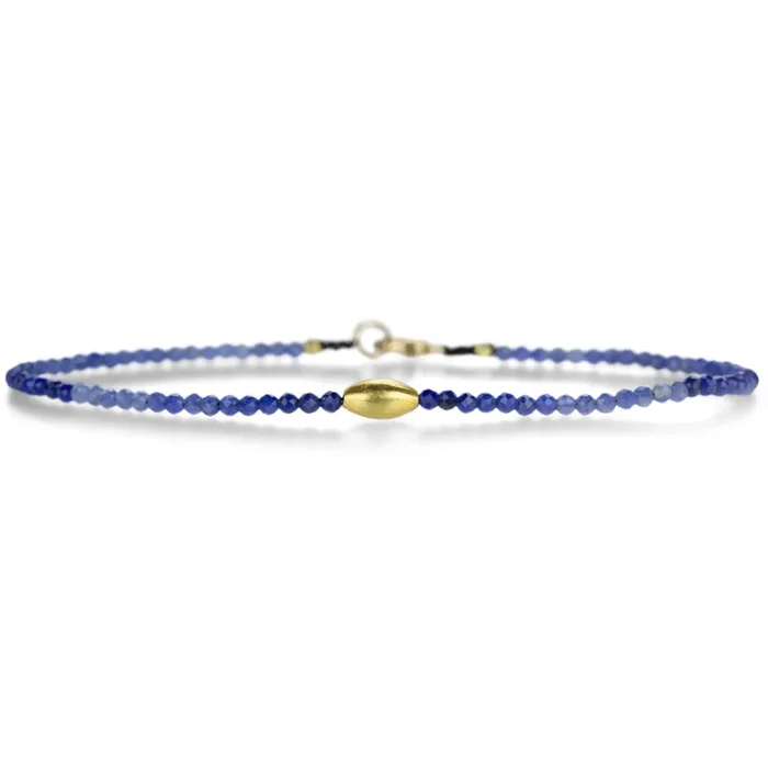 Sodalite and 18k Bead Bracelet