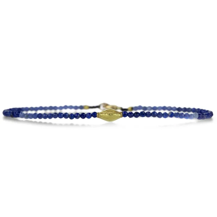 Sodalite and Gold Bead Bracelet