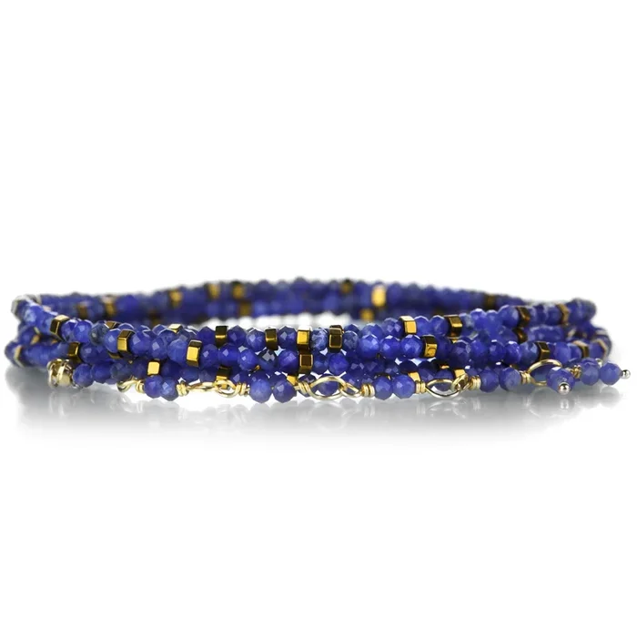 Sodalite Wrap Bracelet 34″