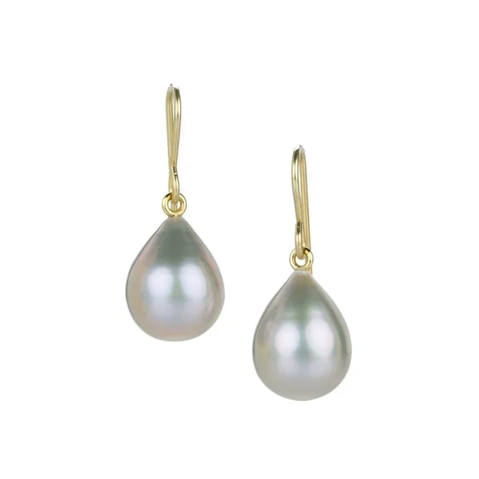 Soft Gray Freshwater Pearl Earrings
