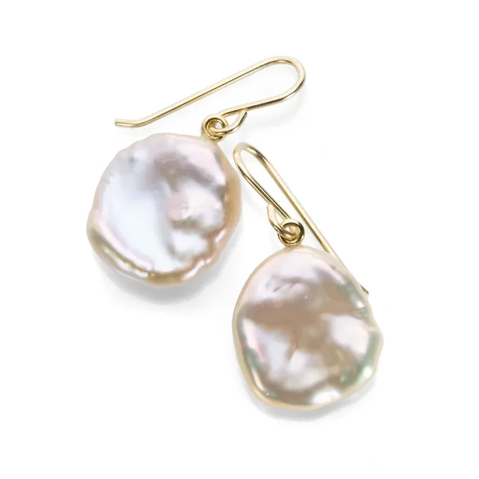 Soft Pink Baroque Freshwater Pearl Earrings
