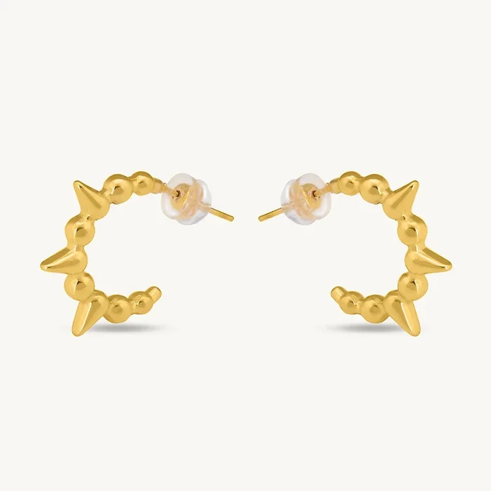 Soft Spikes Hoop Earrings