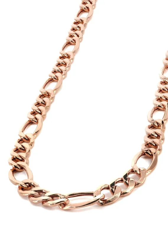 Solid Figaro Chain – 14K Rose Gold Chain