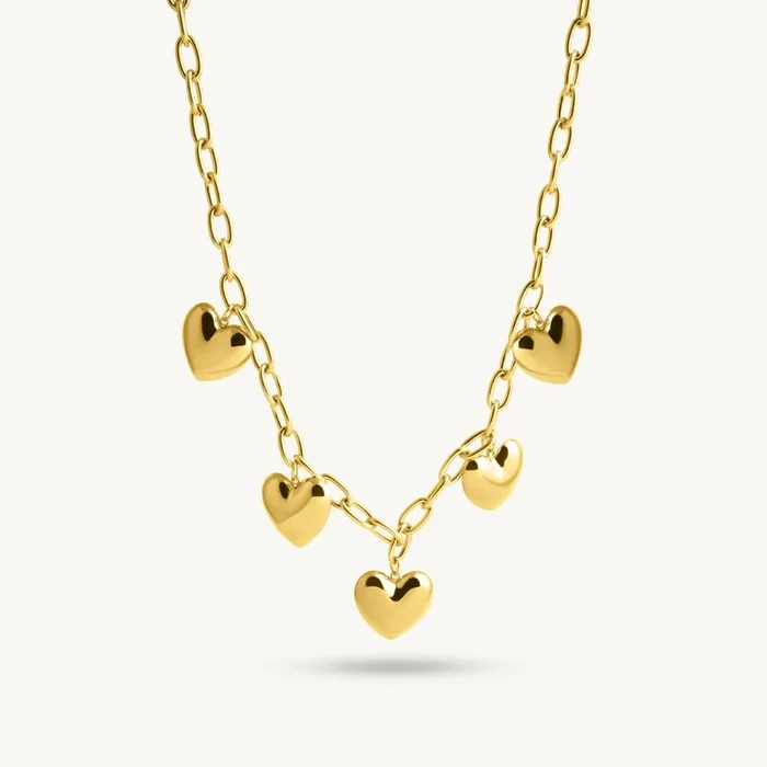 Solid Heart Charm Necklace