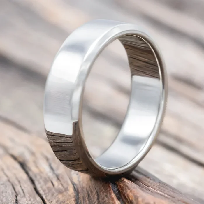 SOLID METAL HAND-TURNED WEDDING BAND