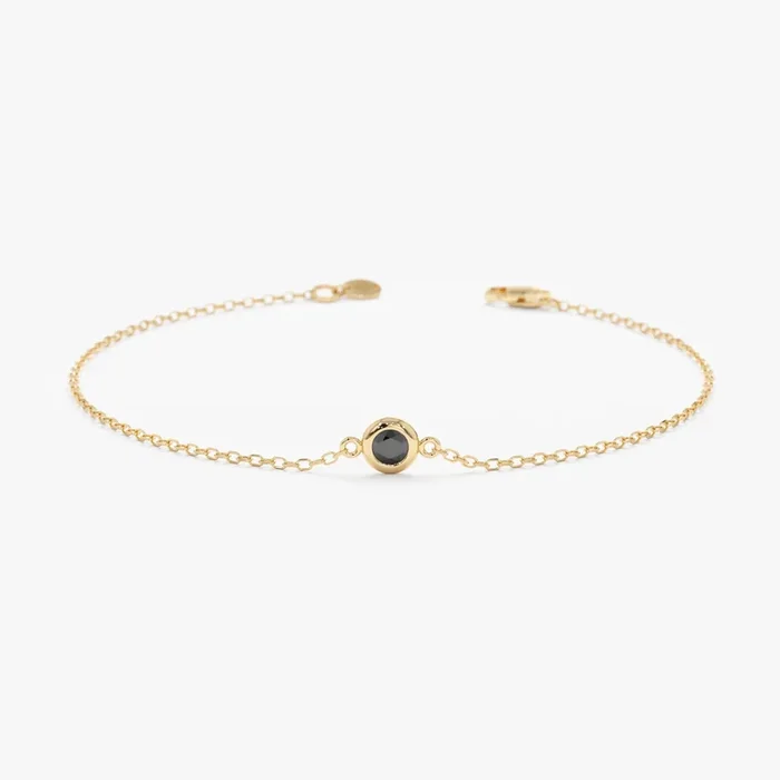 Solitaire Black Diamond Bracelet, Susie