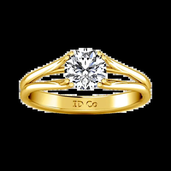 Solitaire Diamond Engagement Ring Adagio 14K Yellow Gold