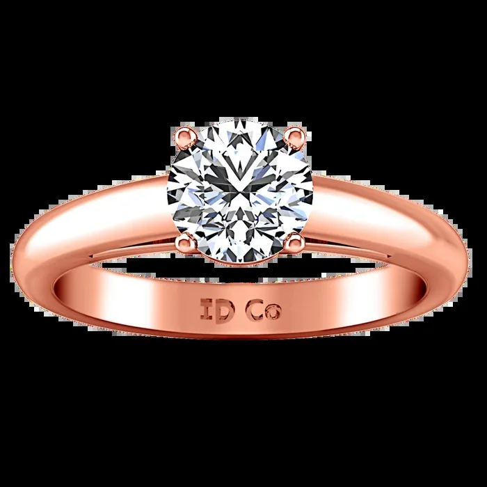 Solitaire Diamond Engagement Ring Avant 14K Rose Gold