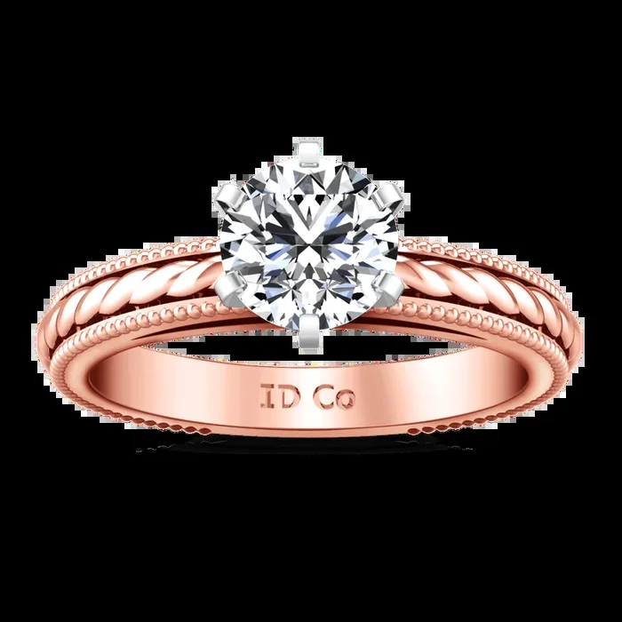 Solitaire Diamond Engagement Ring Janet 14K Rose Gold