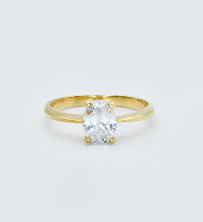 Solitaire Diamond Ring, Diamond Engagement Ring, Gold Diamond Ring