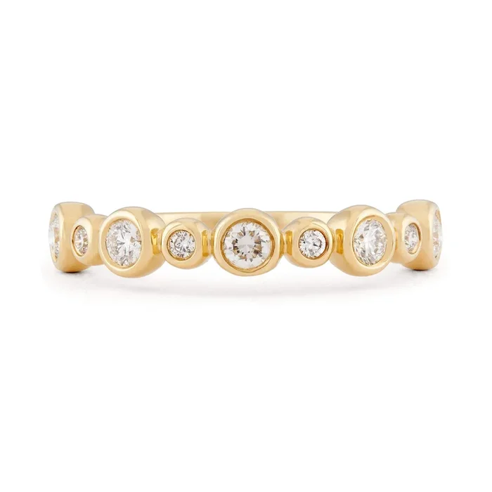 Solstice Diamond Wedding Band