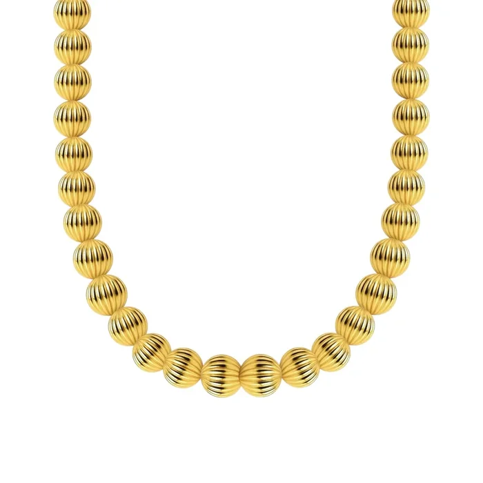 Sophie 7MM | Gold Filled Beaded Necklace