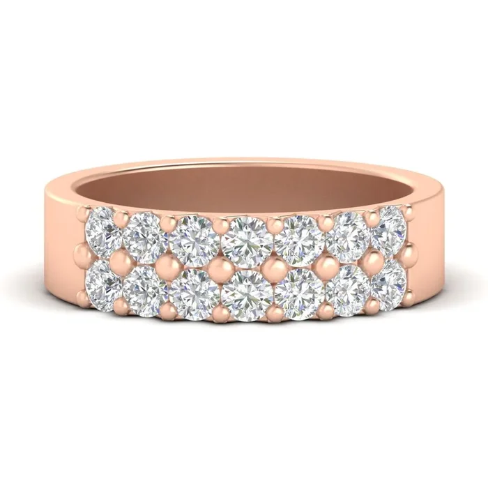 Sparkle Two Line Wedding Band