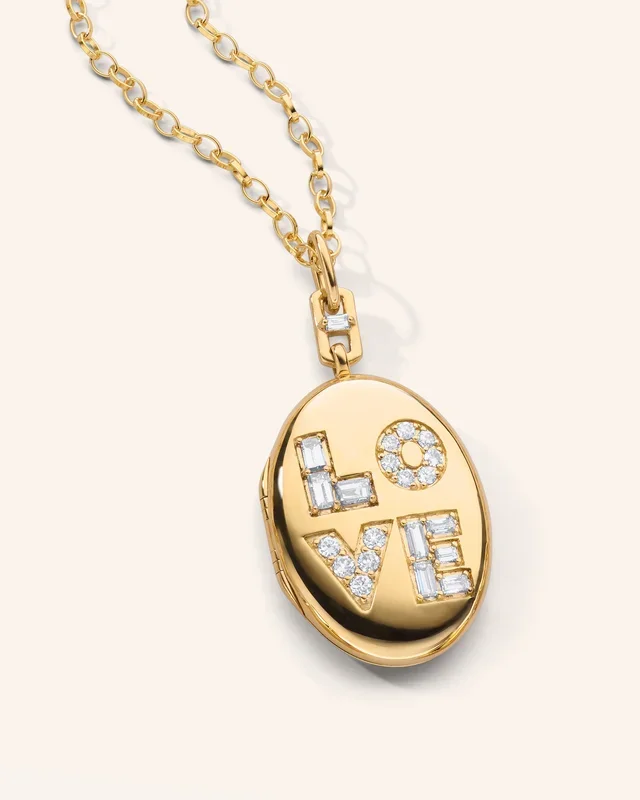 Special Edition Oval “LOVE” Locket with Vintage Diamonds