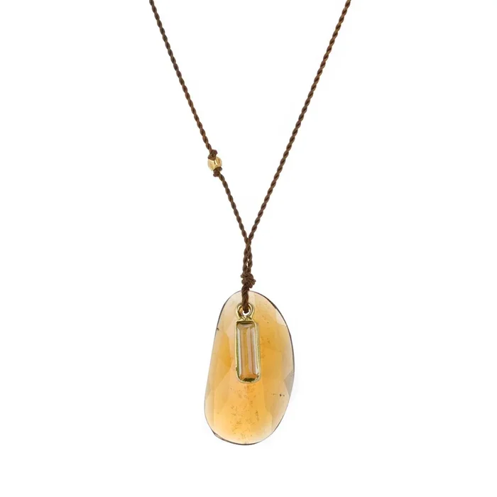 Spessartite Garnet and Tourmaline Necklace