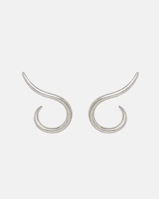Spindle Earrings in Silver