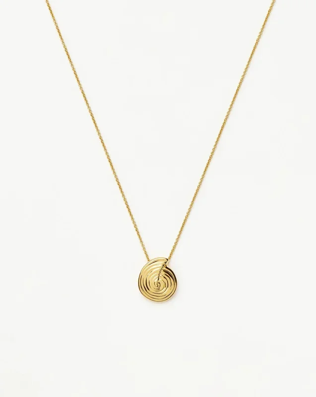 Spiral Mini Pendant Necklace | 18ct Gold Plated