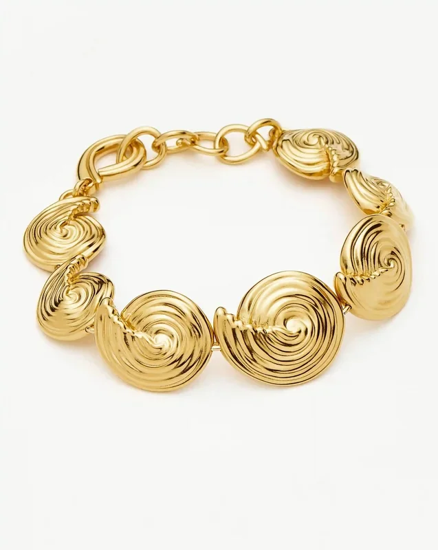 Spiral Statement Chain Bracelet | 18ct Gold Plated