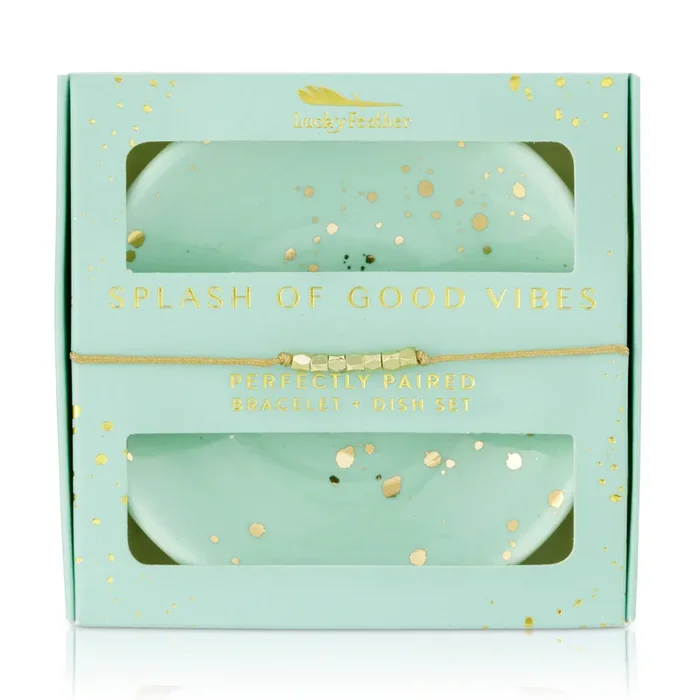 Splash of Good Vibes – Bracelet + Dish Set