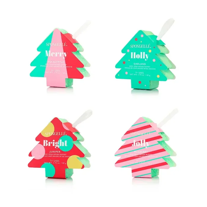 Spongelle Holiday Tree Ornament Body Wash Infused Buffer