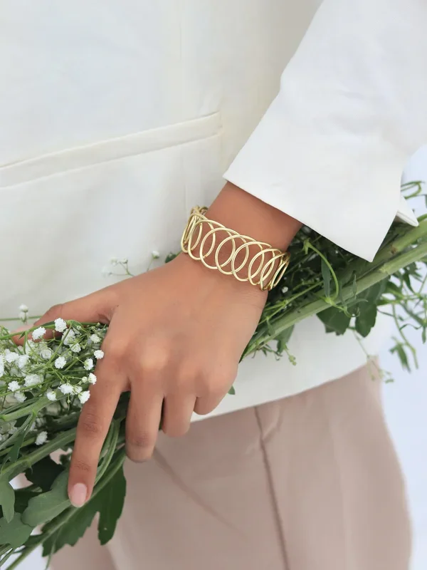 Spring Brass Adjustable Brass Bracelet