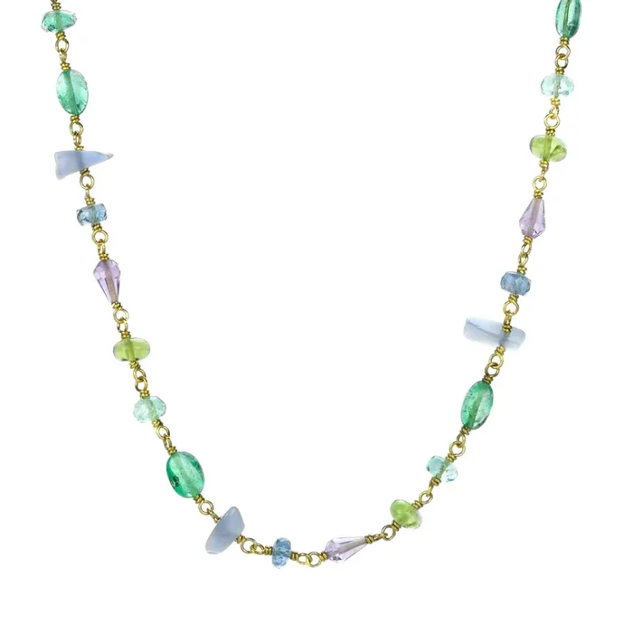 Spun Sugar Gemstone Necklace