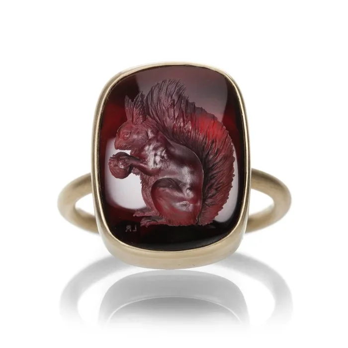 Squirrel Intaglio Ring