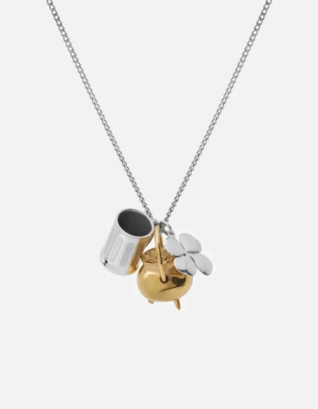 St. Patrick’s Day Necklace, Sterling Silver/Gold