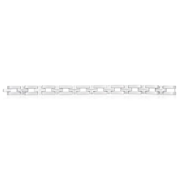 Stainless Steel Cross Patterned Gents Bracelet