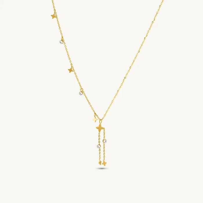 Star Cascade Dangle Necklace