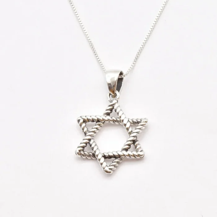 Star of David Necklace – Silver Star Necklace – Jewish Star Pendant
