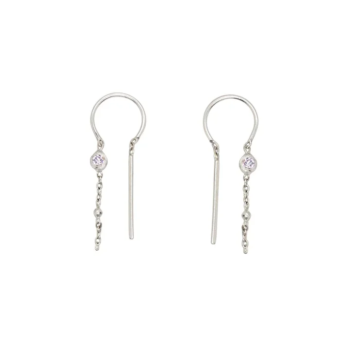 Stardust Dancer Threaders in Silver – Top Stone