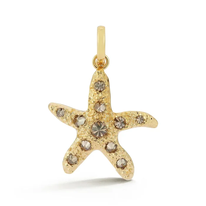 Starfish Pendant – Champagne Diamond