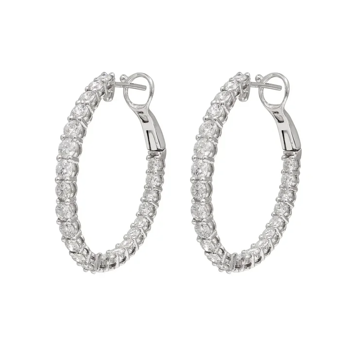 Starlight Diamond Hoop Earrings
