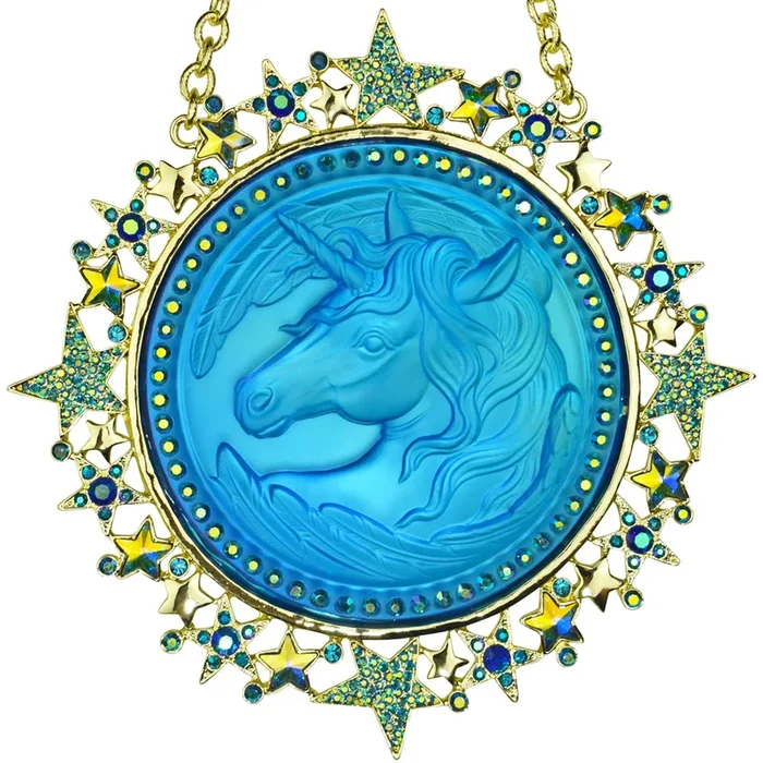 Starlight Galaxy Mystic Cloudwalker Ornament (Goldtone/Mystic Blue Sphinx)