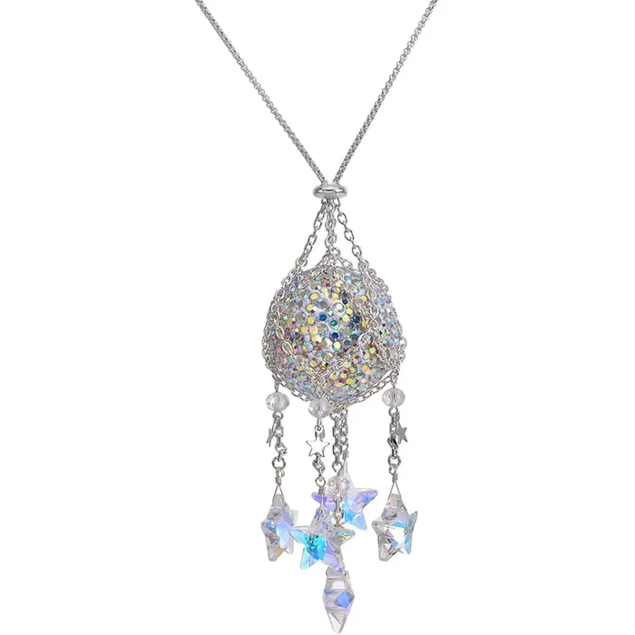 Starlight Spell Caster 30″ Necklace (Sterling Silvertone)