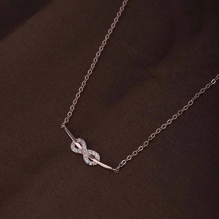 Starlit Infinity Necklace | Rose Gold