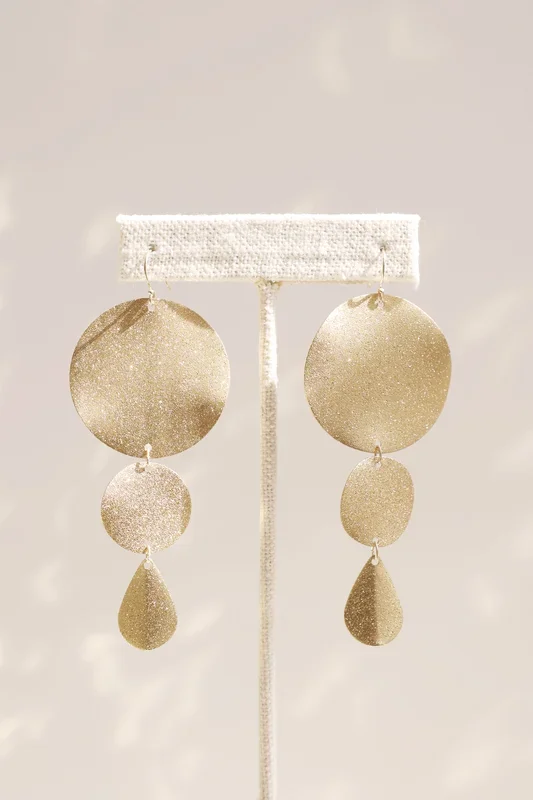 Statement Disk Earrings – Gold