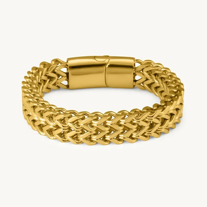 Statement Interwoven Gold Men’s Bracelet