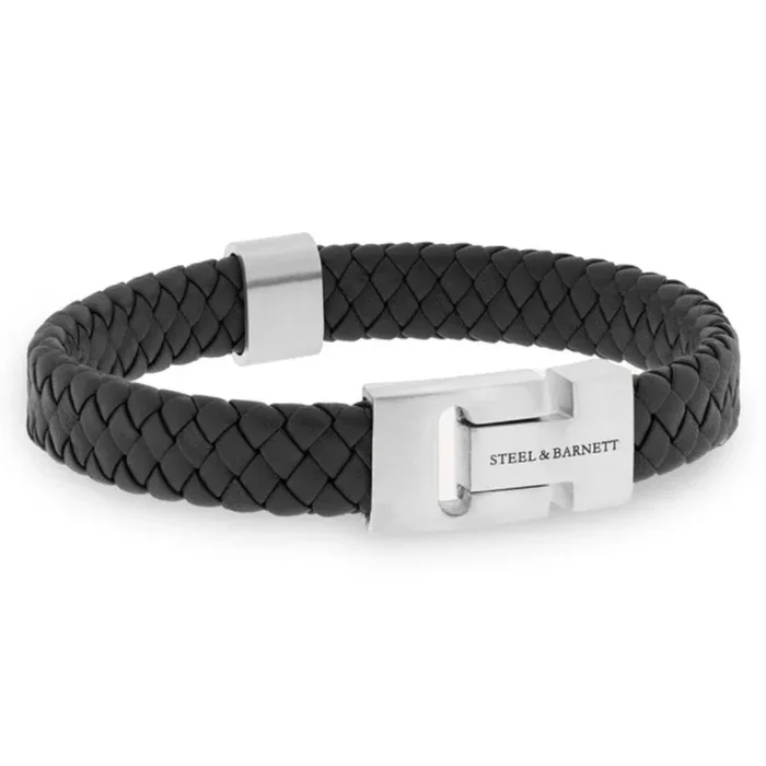 Steel & Barnett Men’s Leather “Harrison” Bracelet