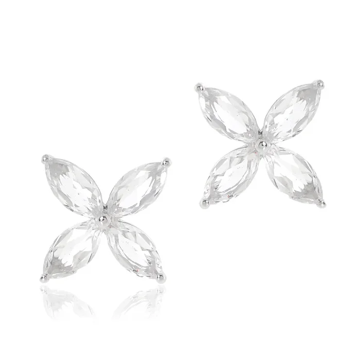 Stella Earrings in White Topaz