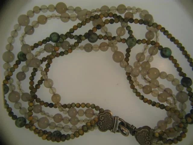 STEPHEN DWECK SIX STRAND STONE CHOKER NECKLACE