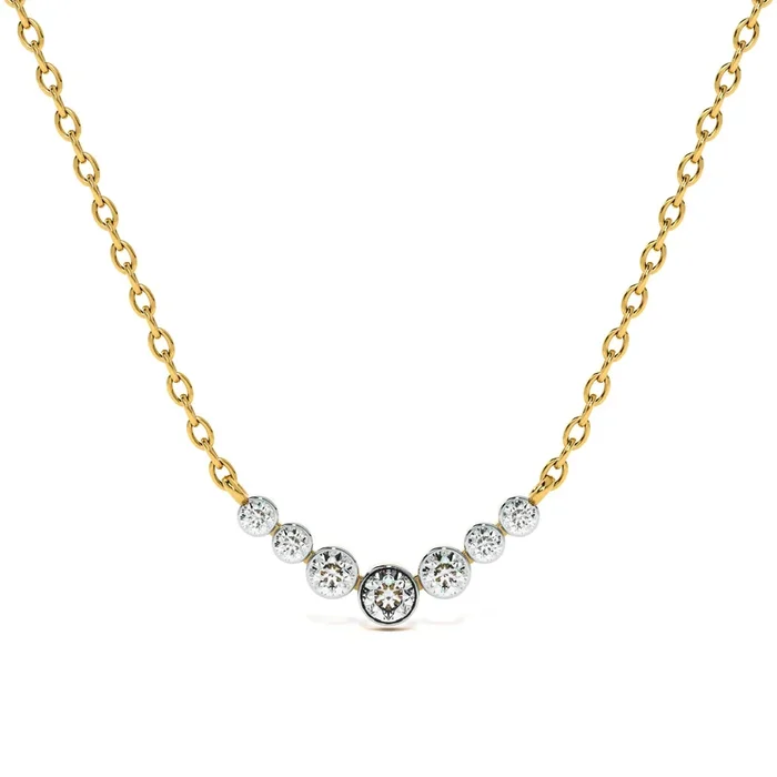 Stepping Stone 9KT Gold Lab Grown Diamond Necklace