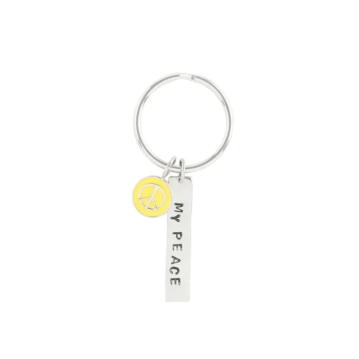Sterling Charmed Keychain – “My Peace”