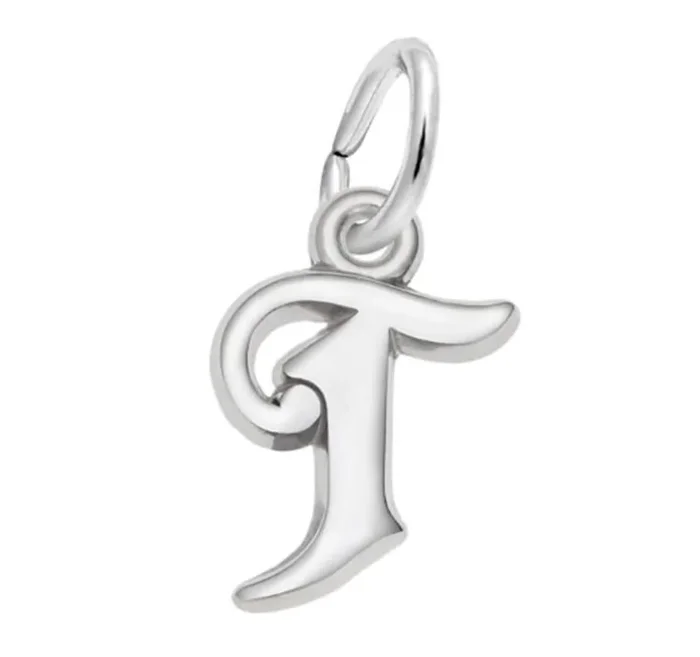 Sterling Silver “T” Initial Pendant